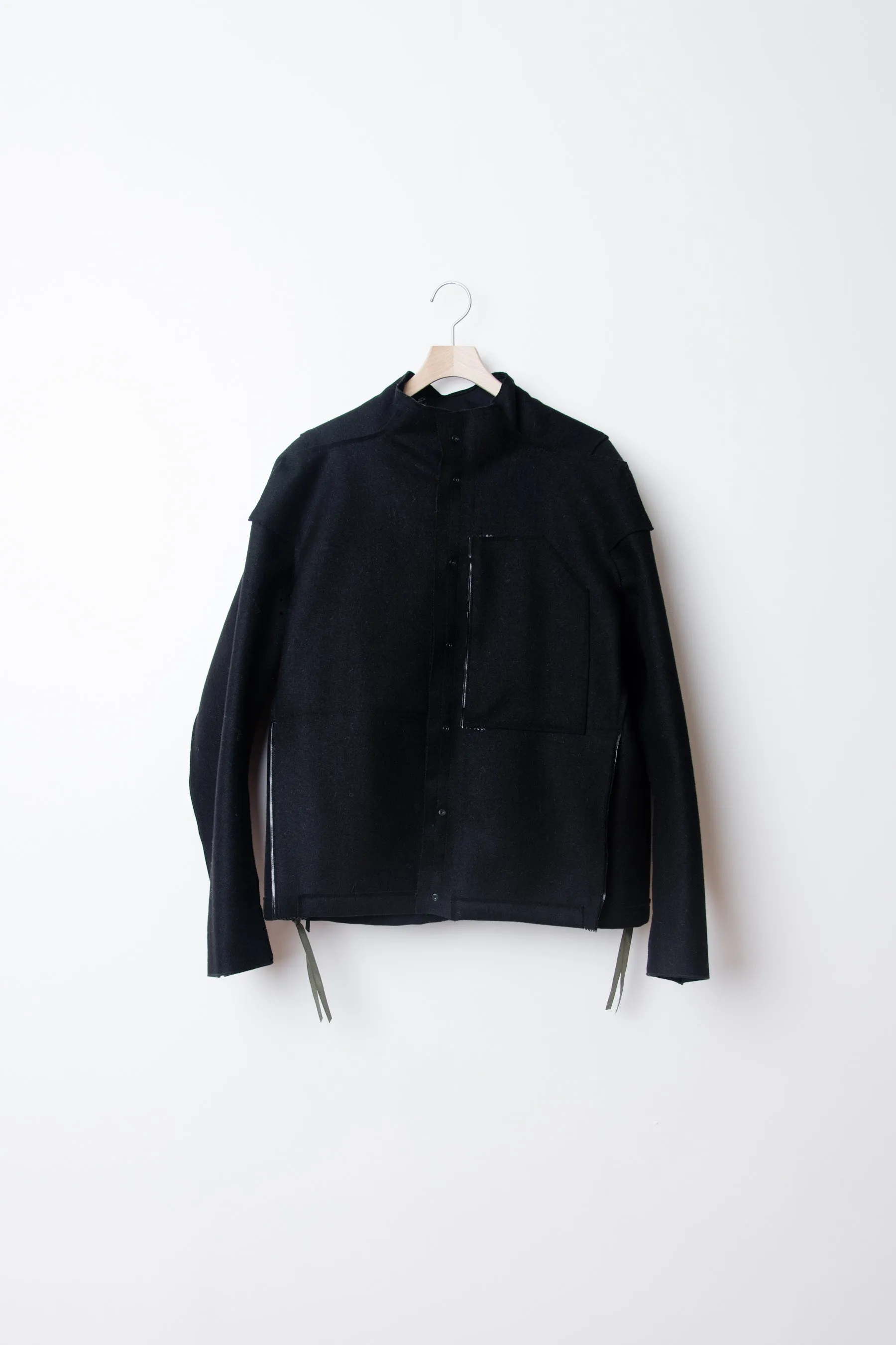 J70-BU Burel Wool Jacket Black