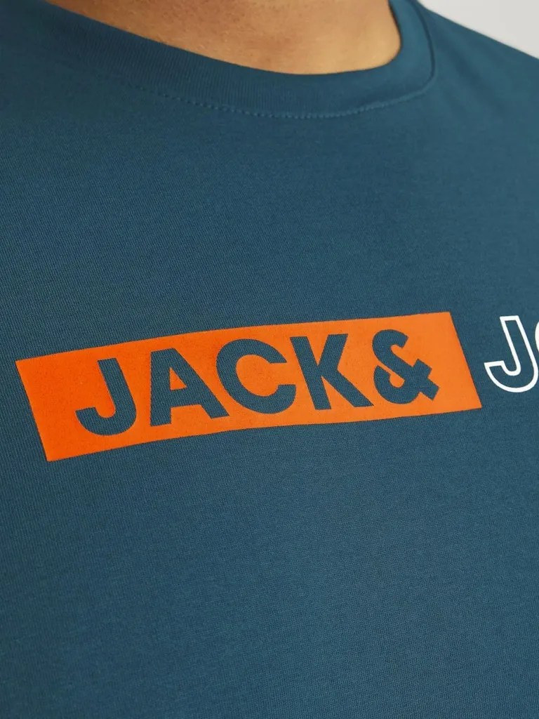 Jack & Jones Corp Logo Teal T-Shirt Green