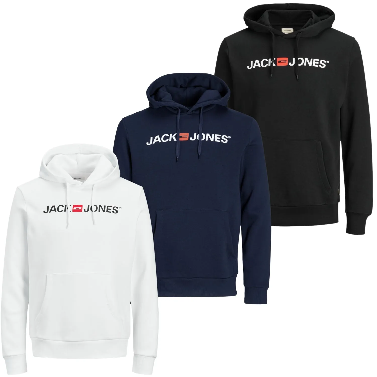 Jack & Jones Mens 'JJECORP' Hoodie Sweat Jumper