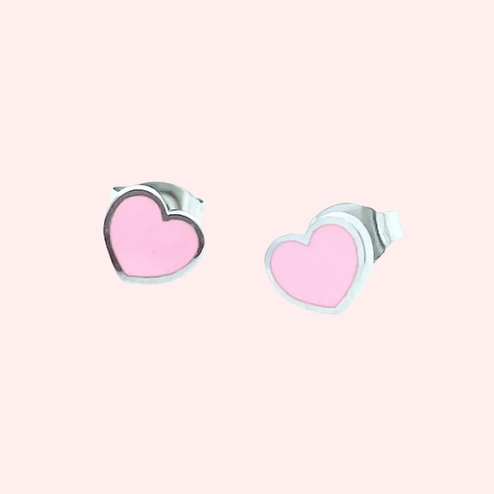 Kids Love Heart Stud Hypoallergenic Earrings