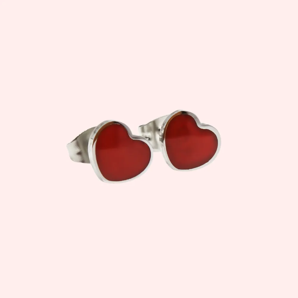 Kids Love Heart Stud Hypoallergenic Earrings