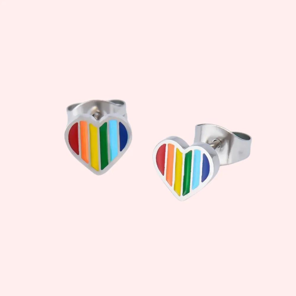 Kids Love Heart Stud Hypoallergenic Earrings