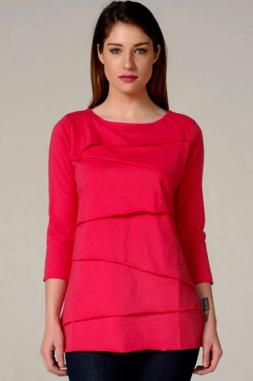 Layer Tier Fuchsia Shirt