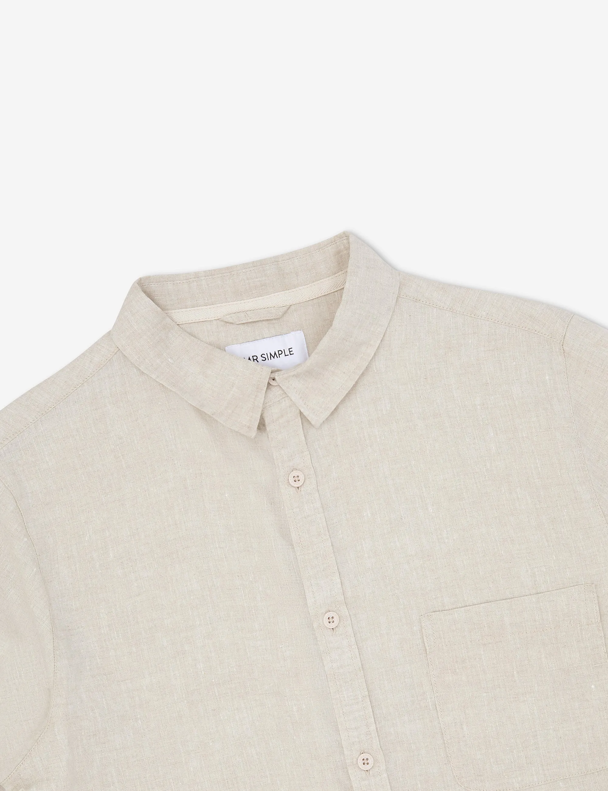 Linen Short Sleeve Shirt - Natural