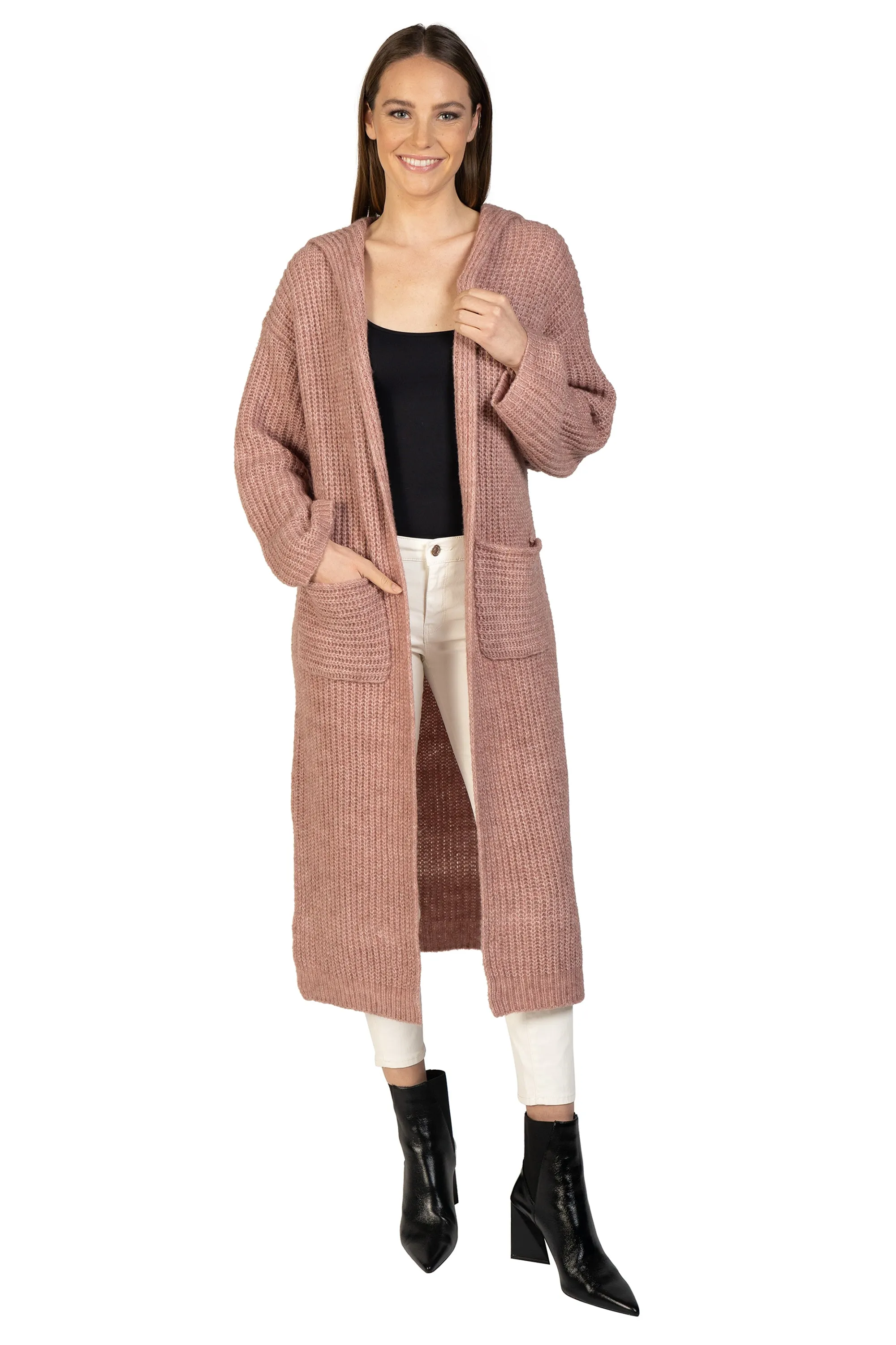 Long Hooded Cardigan