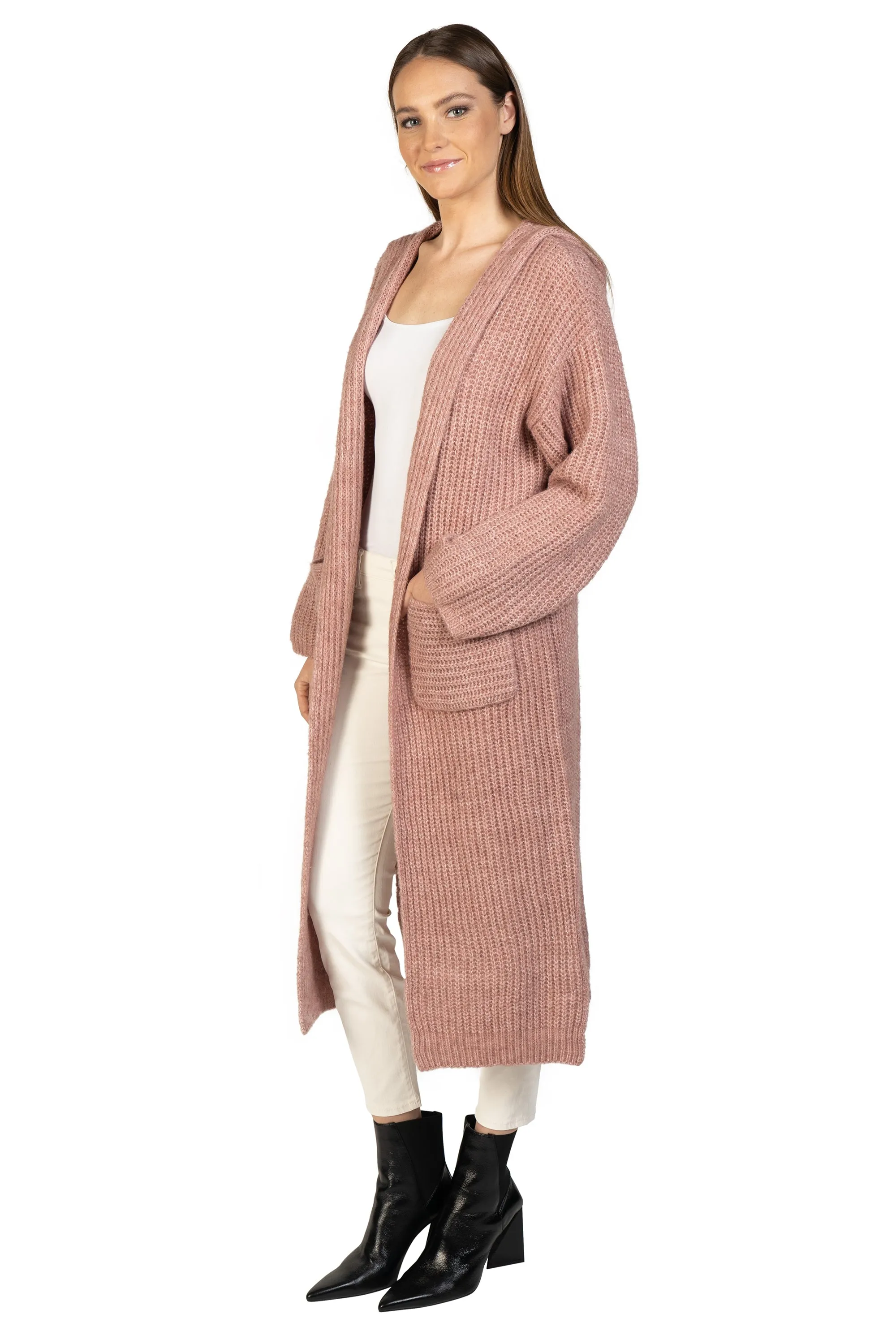 Long Hooded Cardigan