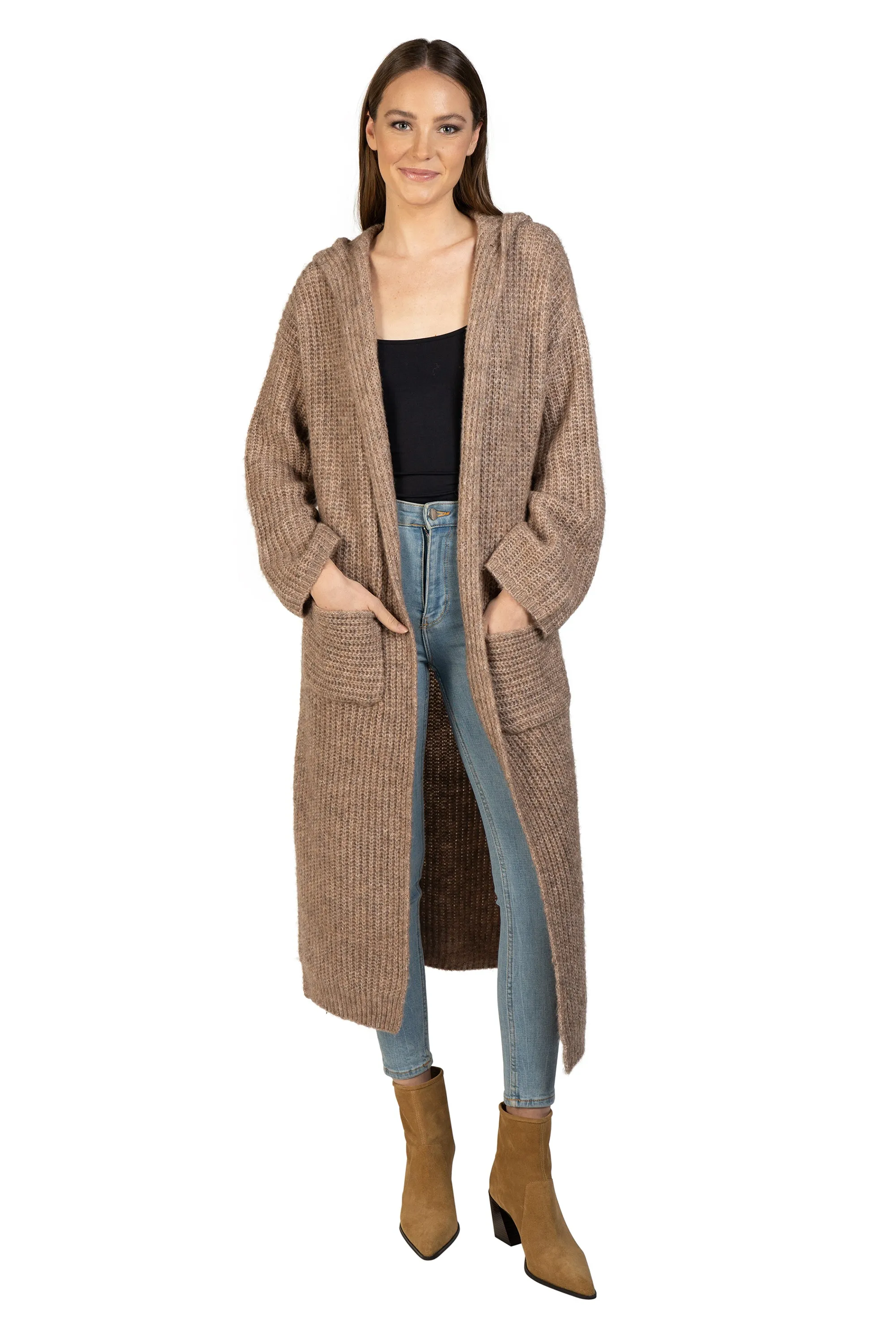 Long Hooded Cardigan