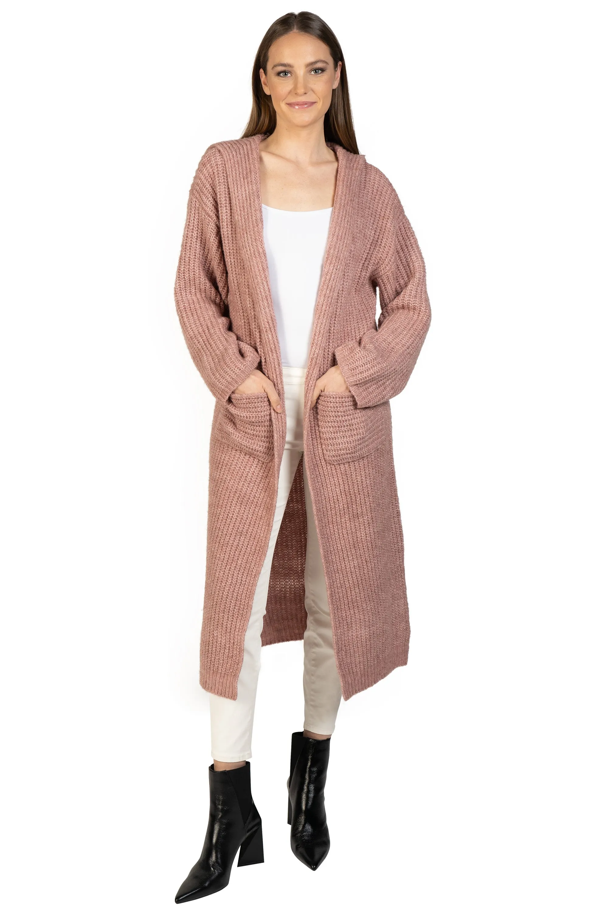 Long Hooded Cardigan