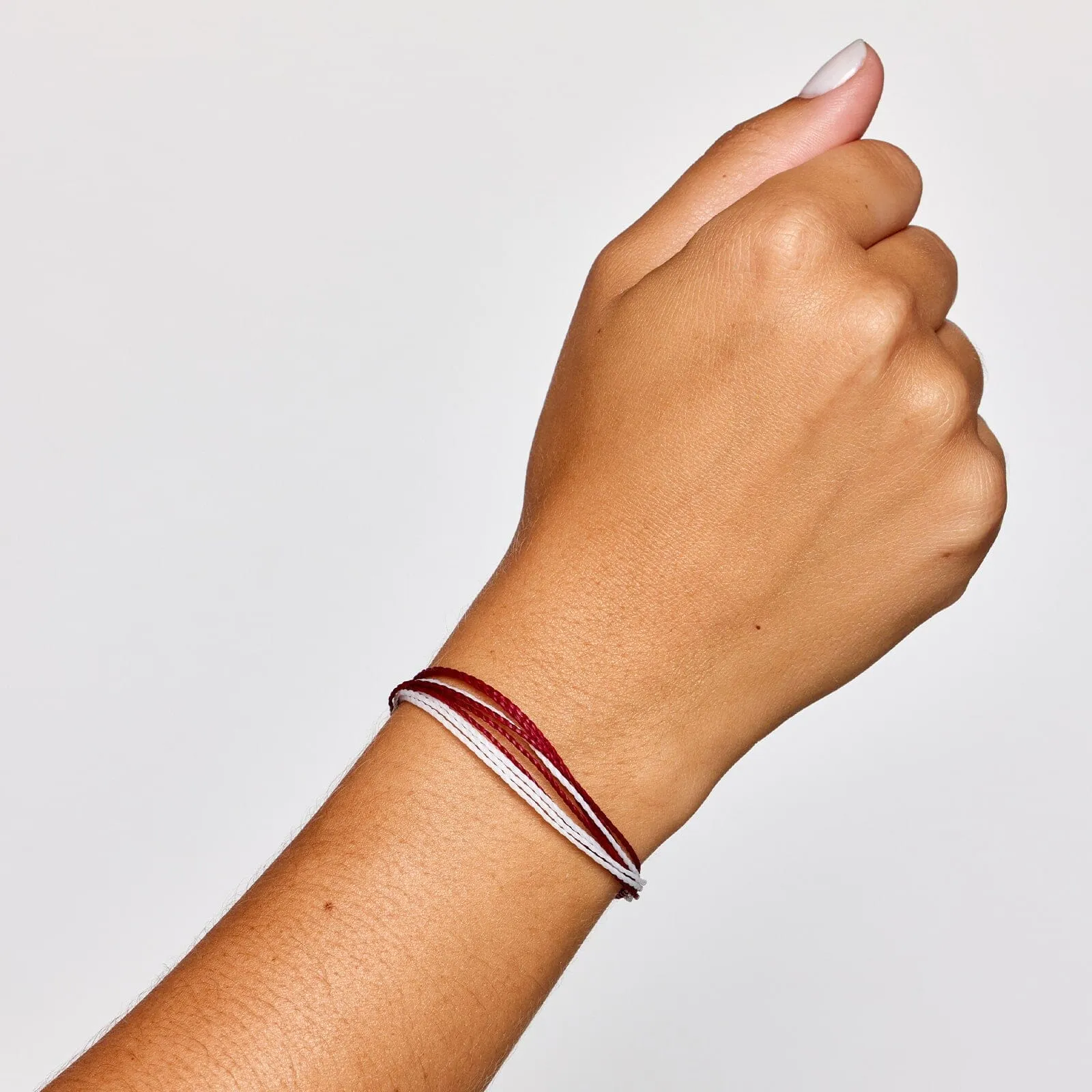 Maroon & White Bracelet