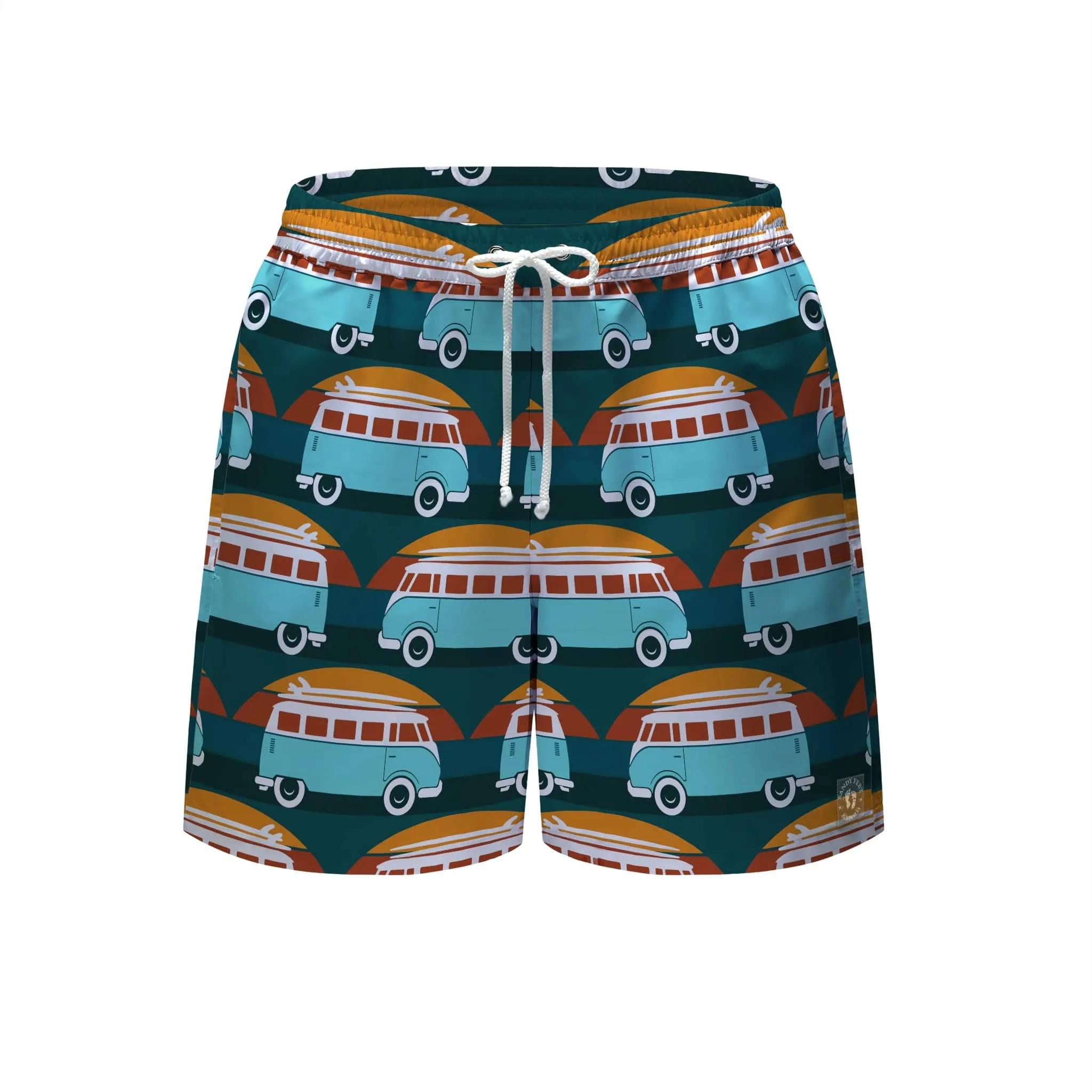 Mens Camper Van Board Shorts