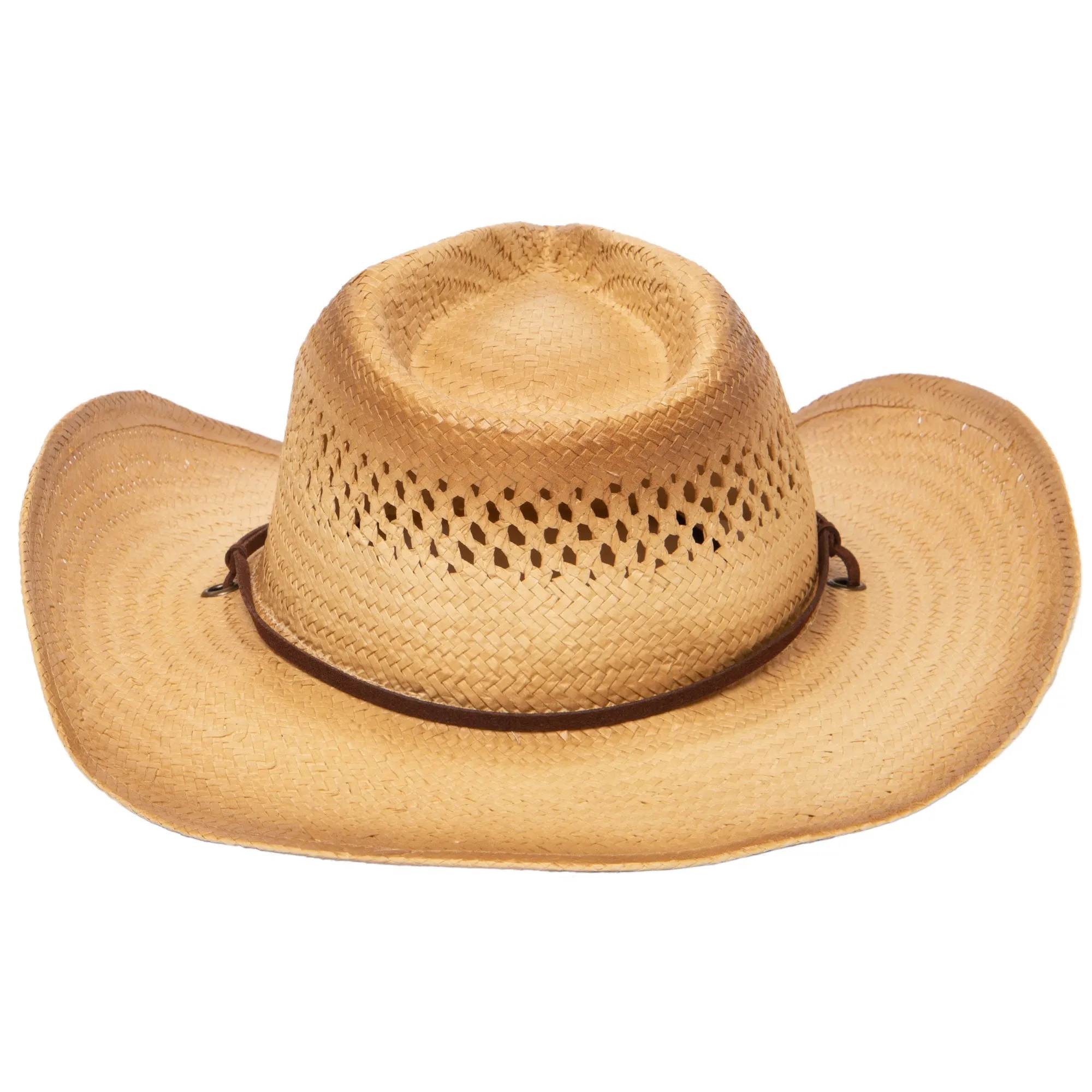 Mens Woven Paper Cowboy Hat with Ventilation