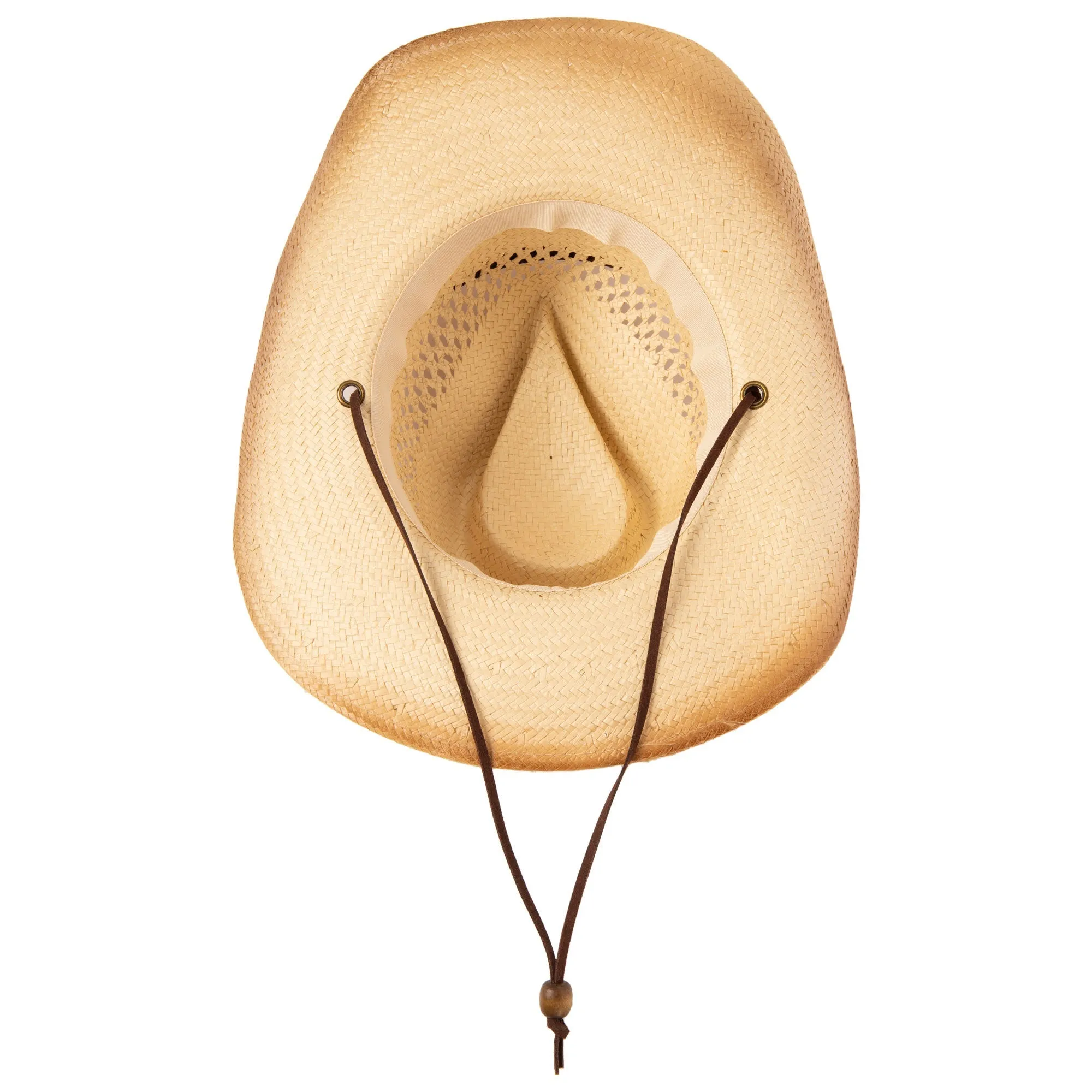 Mens Woven Paper Cowboy Hat with Ventilation