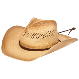 Mens Woven Paper Cowboy Hat with Ventilation