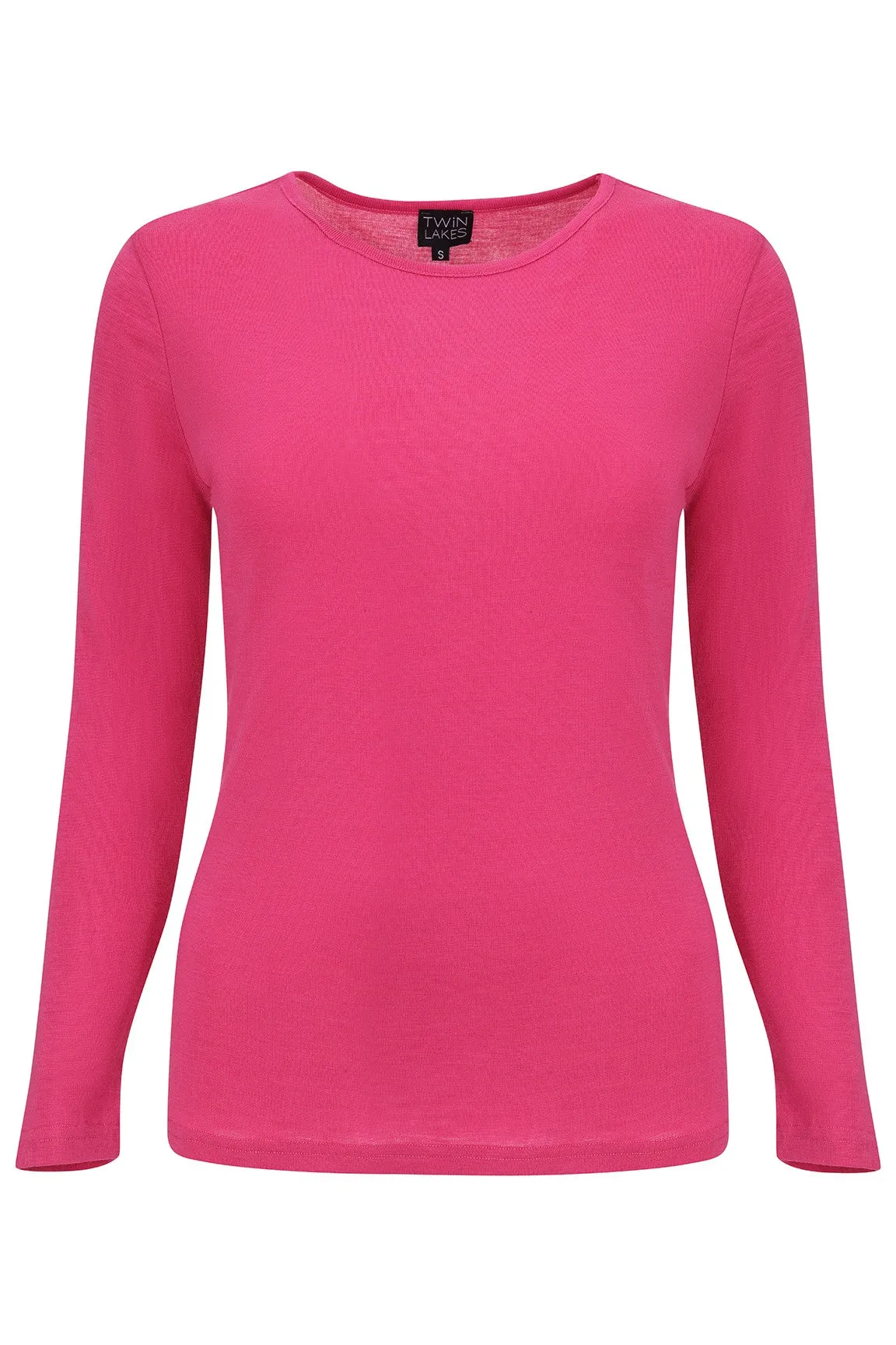 Merino Blend round neck Top | CERISE | 6393ZR