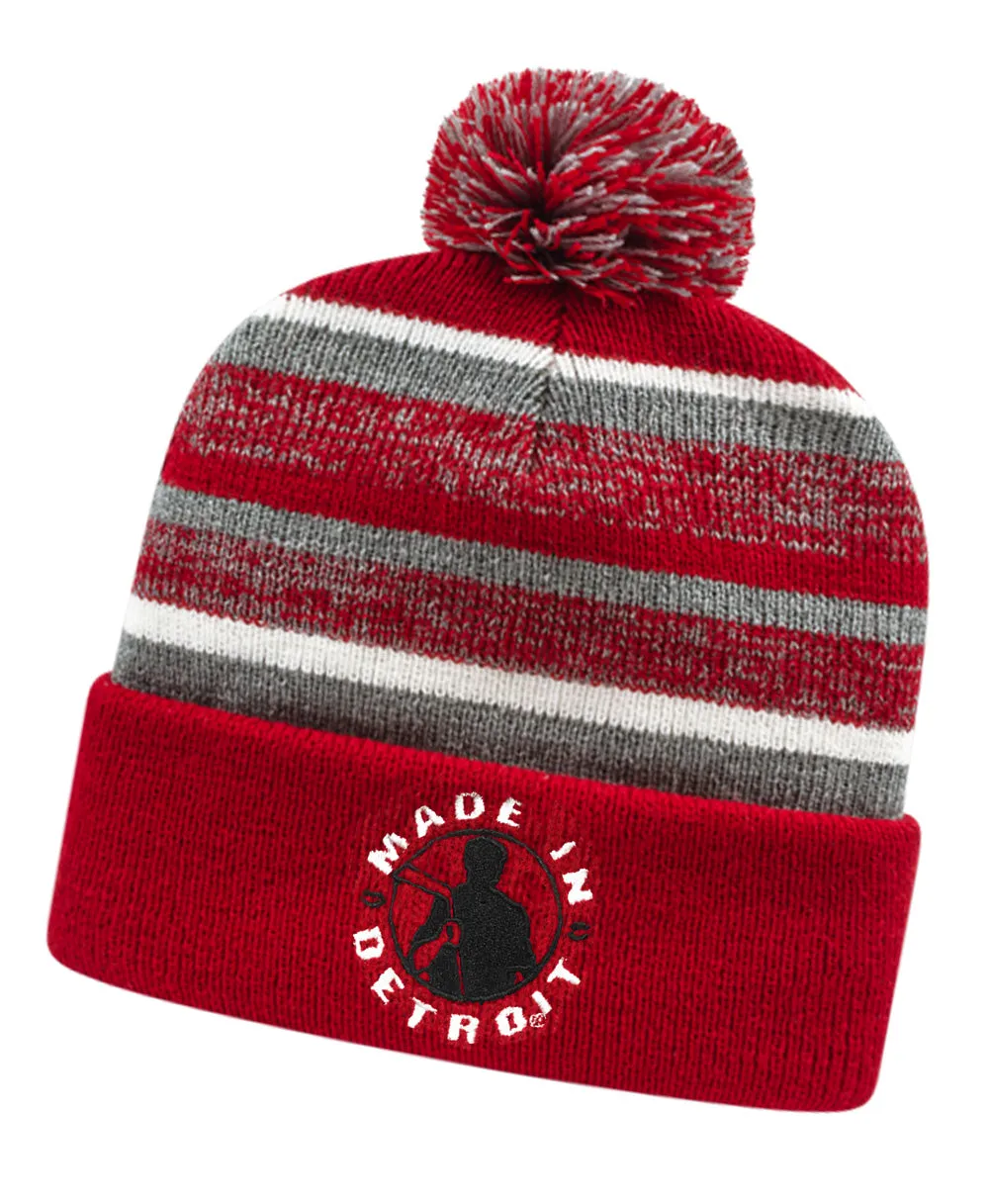 MID Hockey Cuffed Pom Beanie