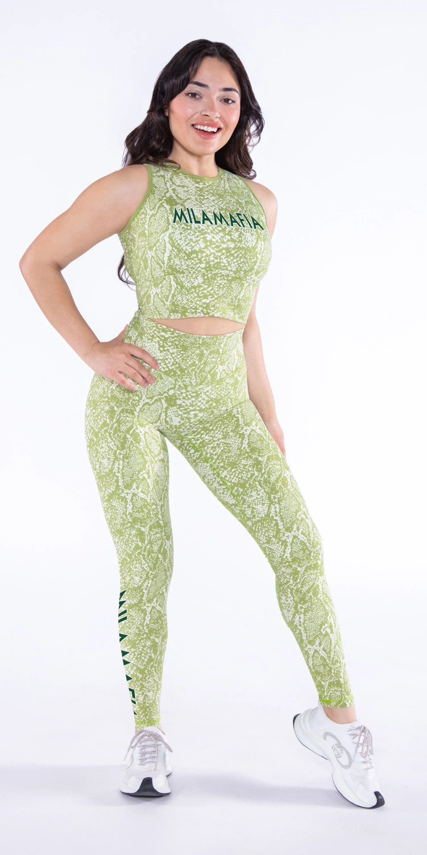 MilaMafia Green Snake - Bliss Crop Top