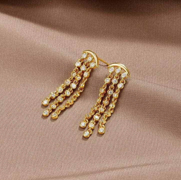 Moondrop Crystal Waterfall Earrings