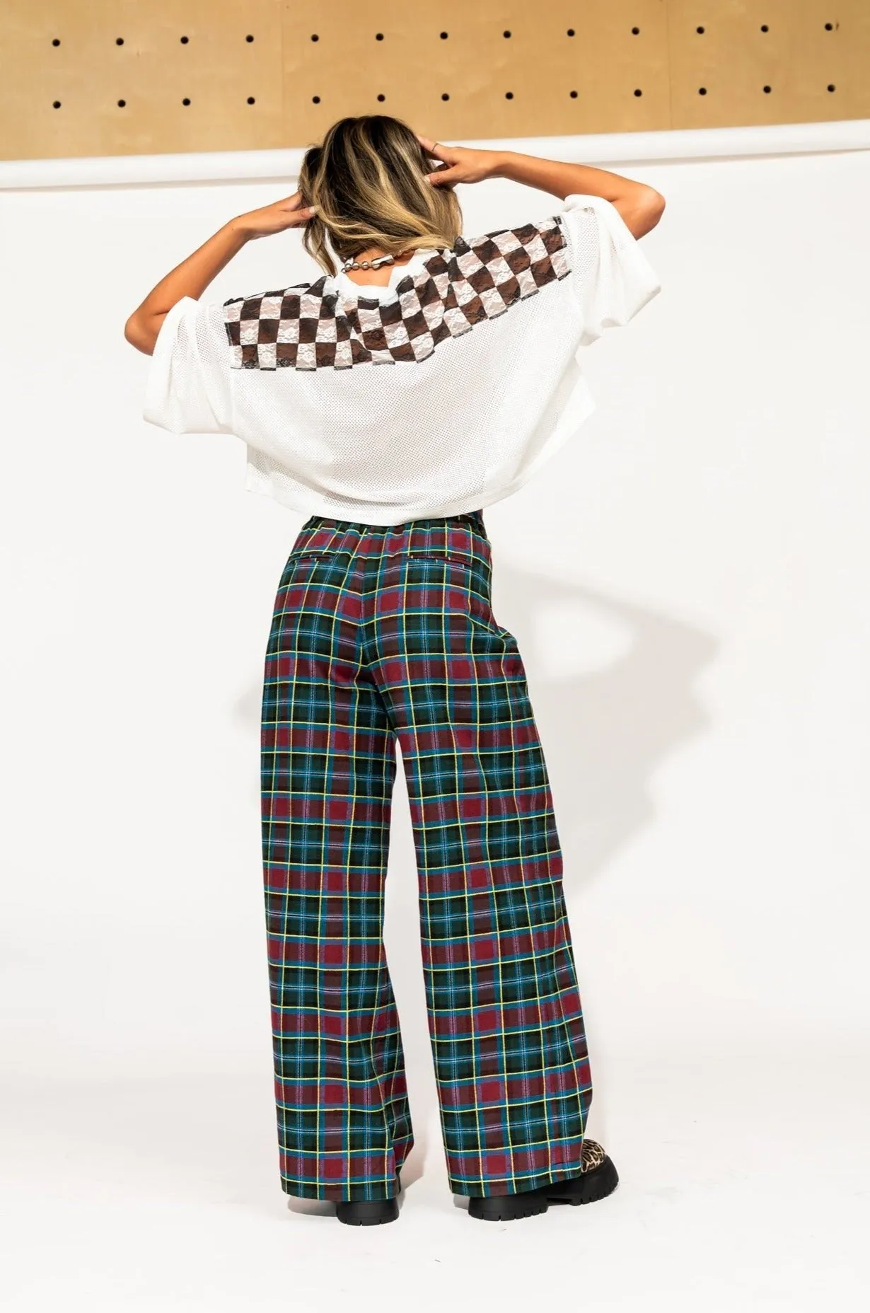 Not Made To Be Subtle Checkered Crop Jersey