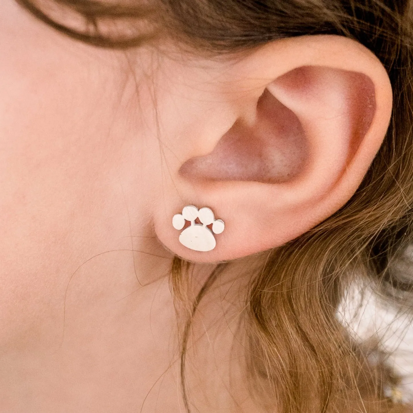 Paw Stud Hypoallergenic Earrings