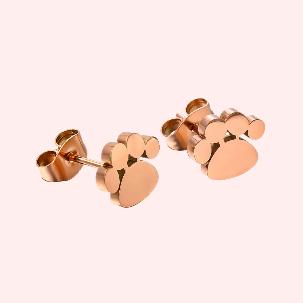 Paw Stud Hypoallergenic Earrings