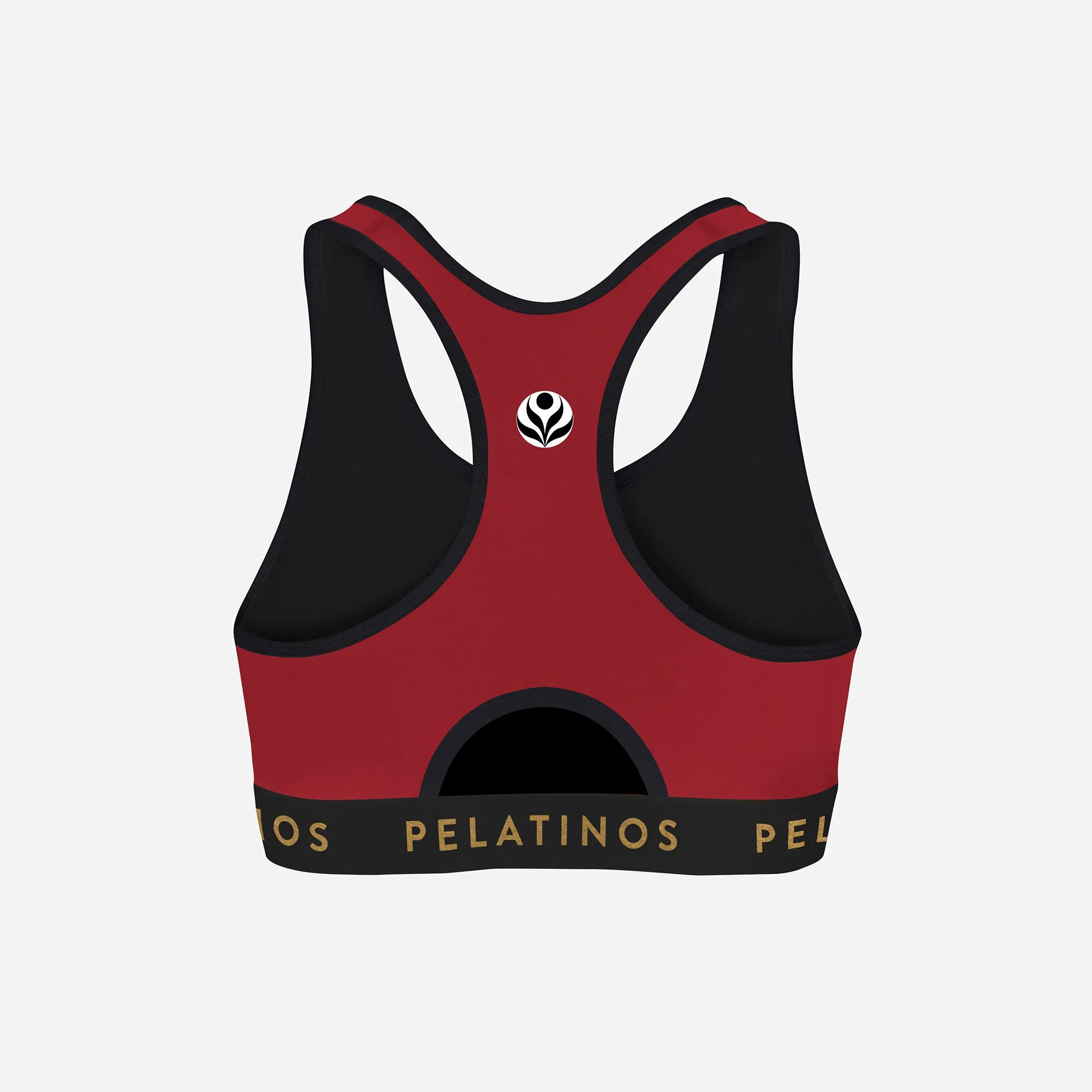 PeLatinos Gold Logo Patria - Sports Bra