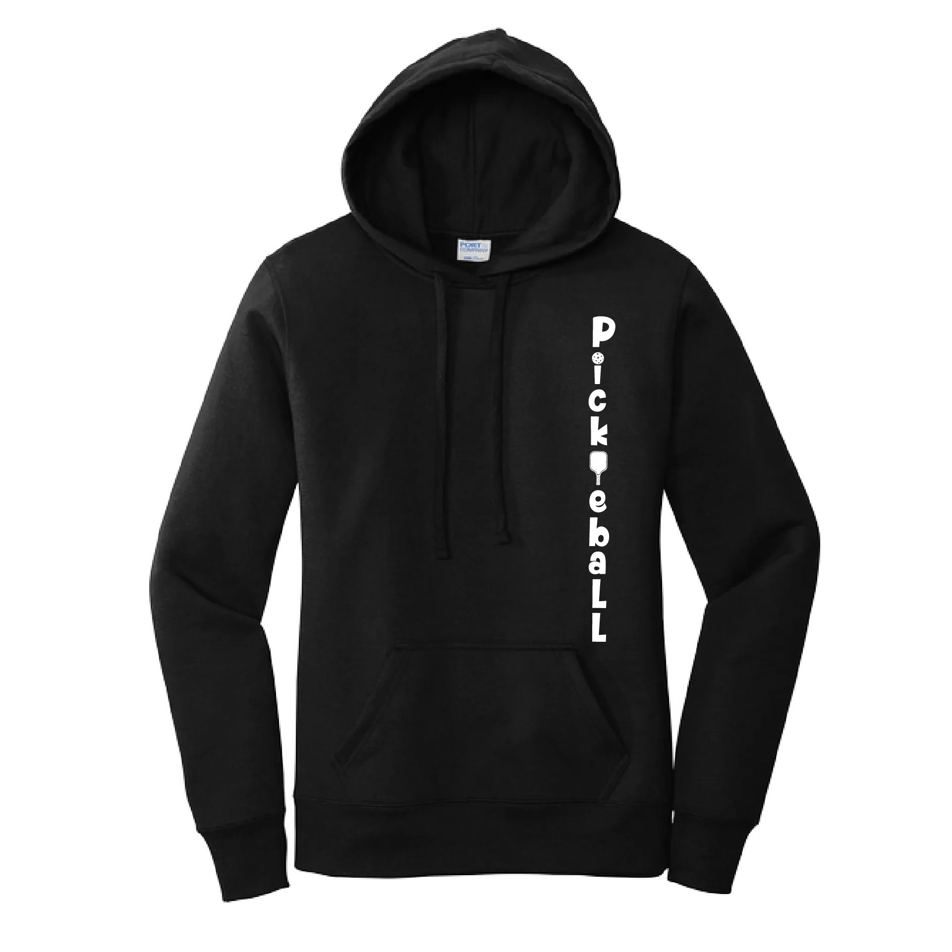 Pickleball (Vertical) Customizable | Women’s Fitted Hoodie Pickleball Sweatshirt | 50% Cotton 50% Poly Fleece