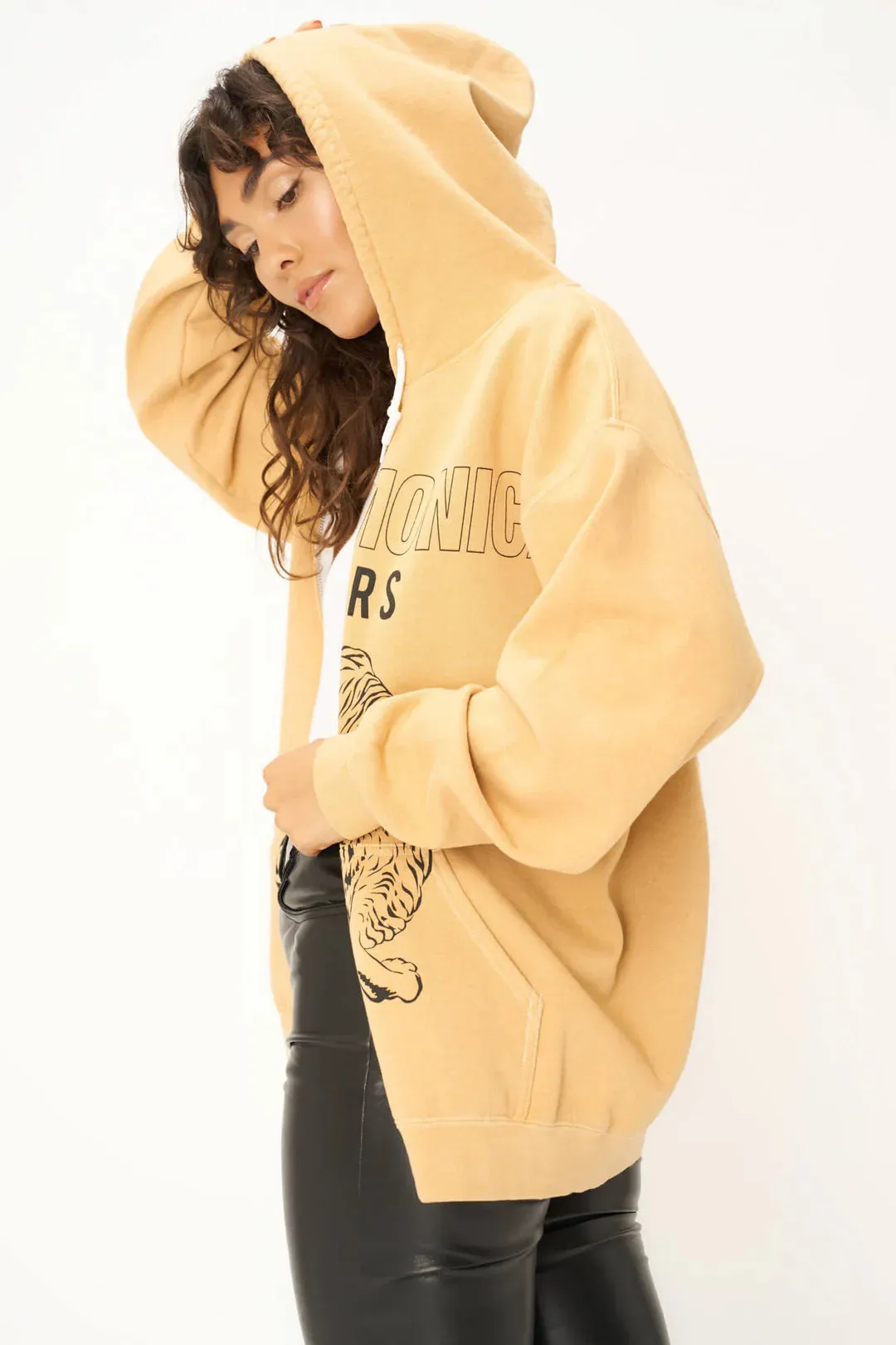 Project Social Tee Santa Monica Tigers Zip-Up Hoodie (Honey Mustard)