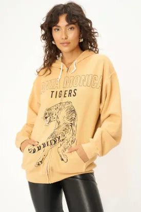 Project Social Tee Santa Monica Tigers Zip-Up Hoodie (Honey Mustard)