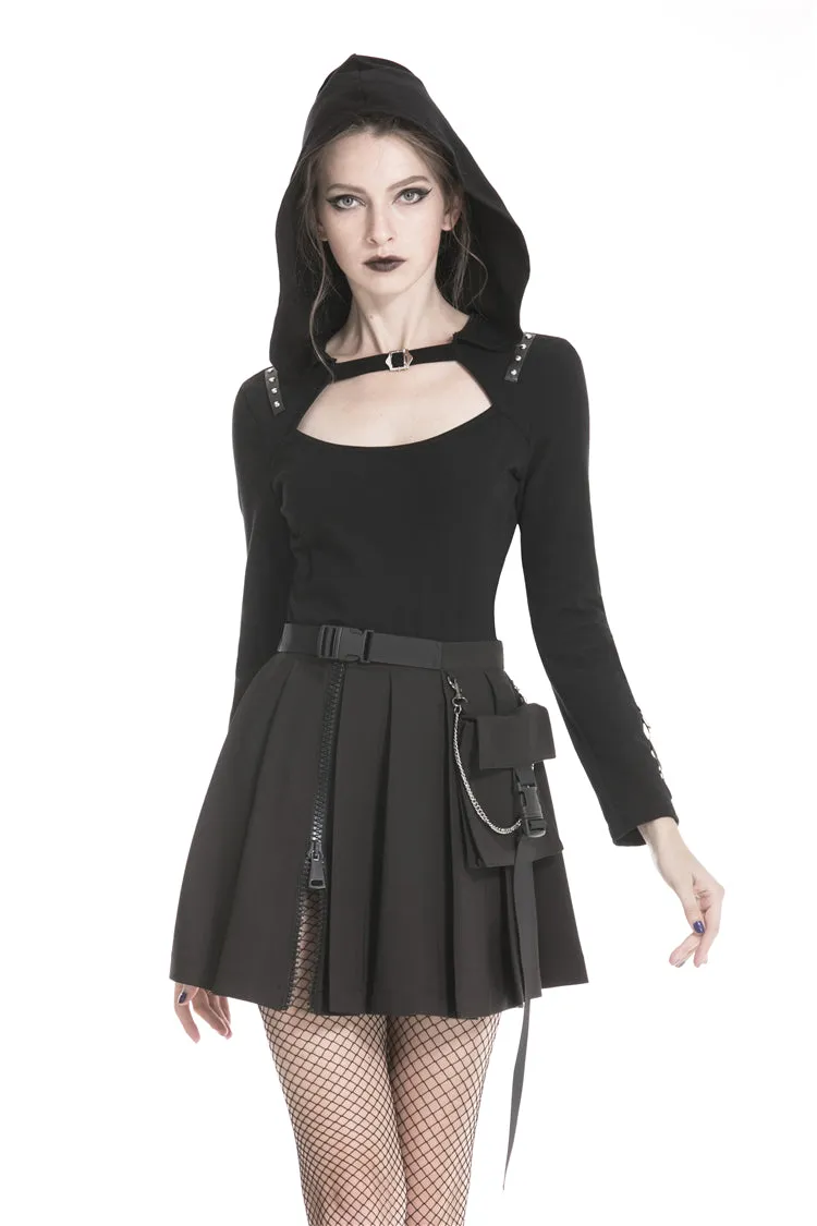 Punk rock hooded long sleeves top T-shirt  TW236