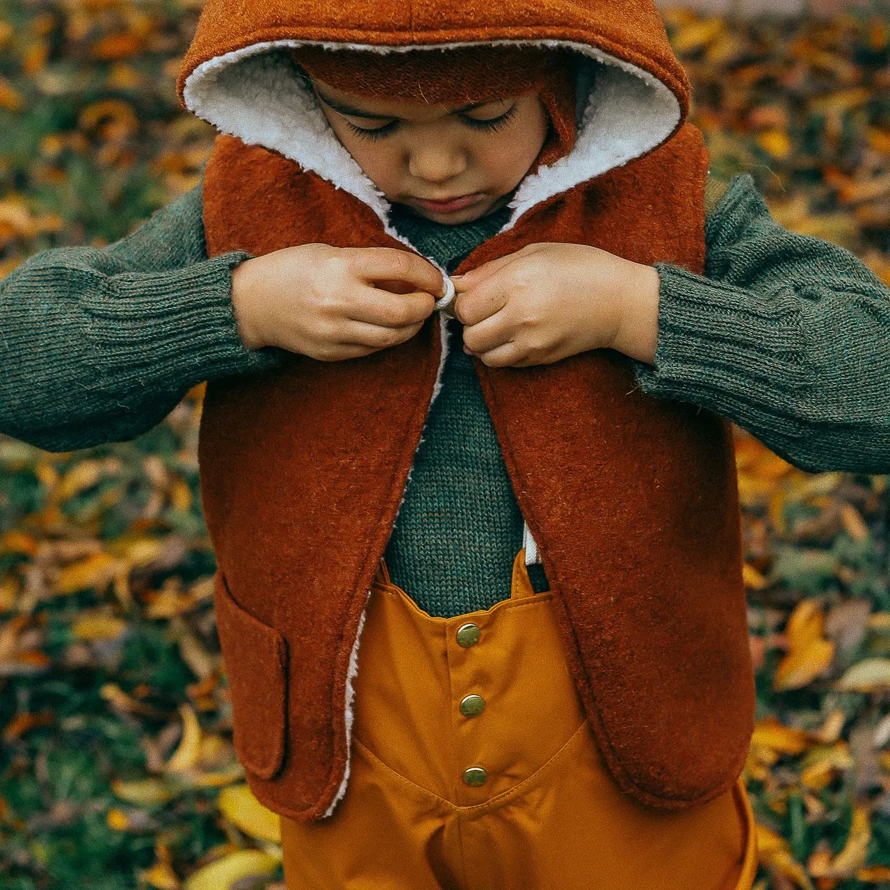 Rain Pants for Kids 100% recycled PET - Red Oak (8-10y) *Last pair!