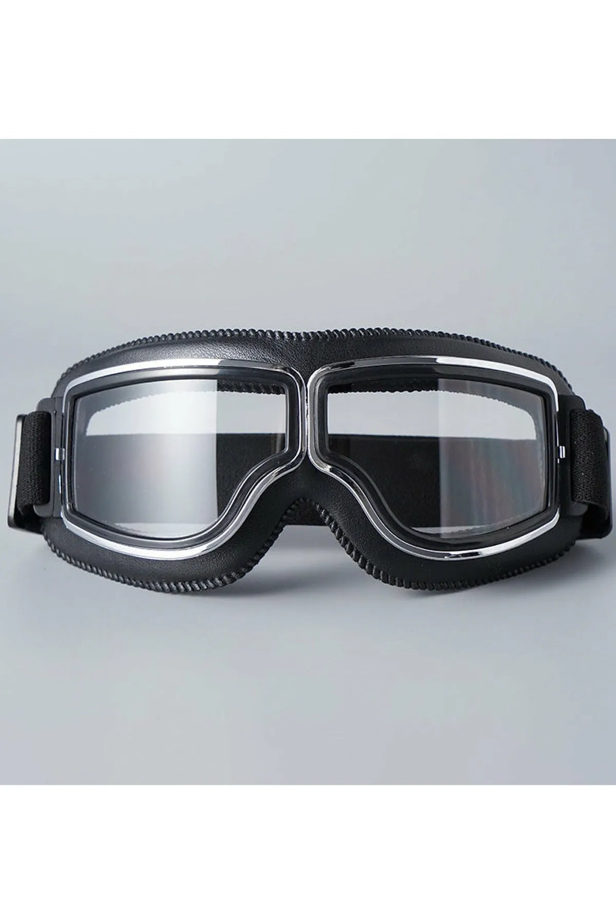 Retro, Foldable Motorcycle Goggles - Black