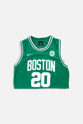 Rework Boston Celtics NBA Crop Jersey - M