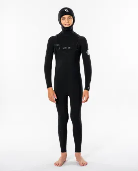 Rip Curl Kids Dawn Patrol 5/4mm Hooded Chest Zip Wetsuit