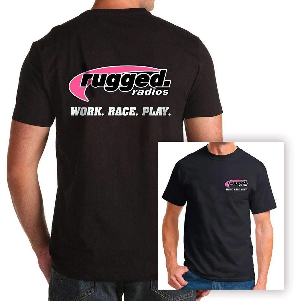 Rugged Radios CLASSIC PINK T-Shirt - Black