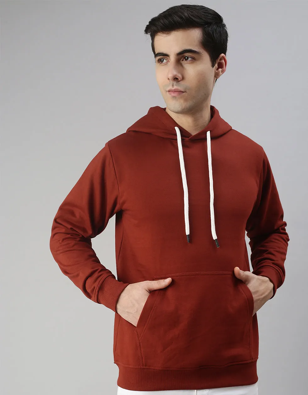 Rust Mirage Solid Regular Hoodie