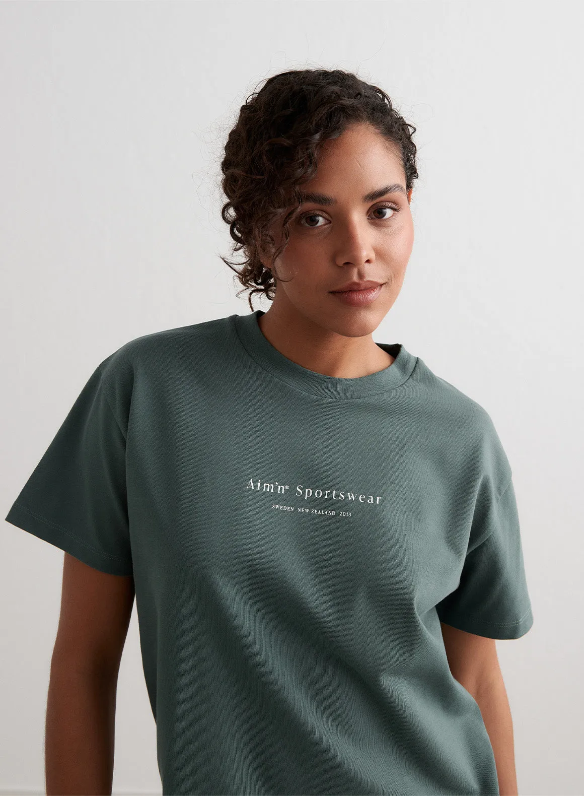 Sage Serif Boxy T-shirt