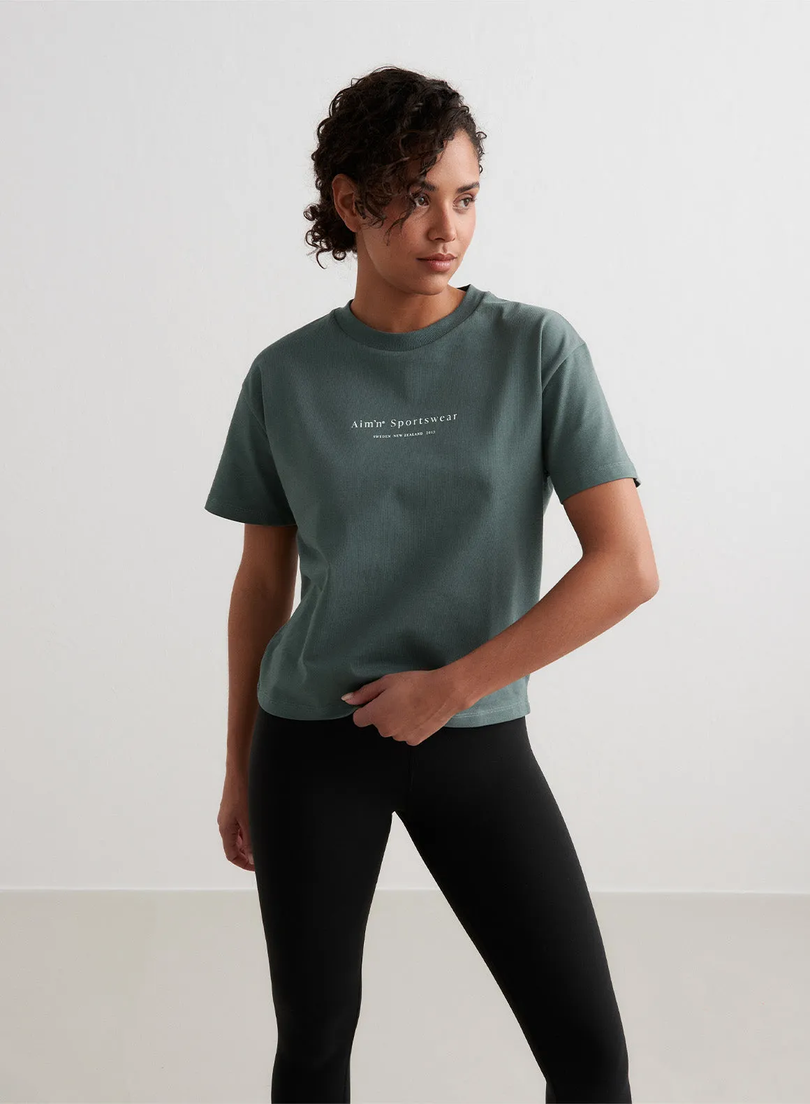 Sage Serif Boxy T-shirt