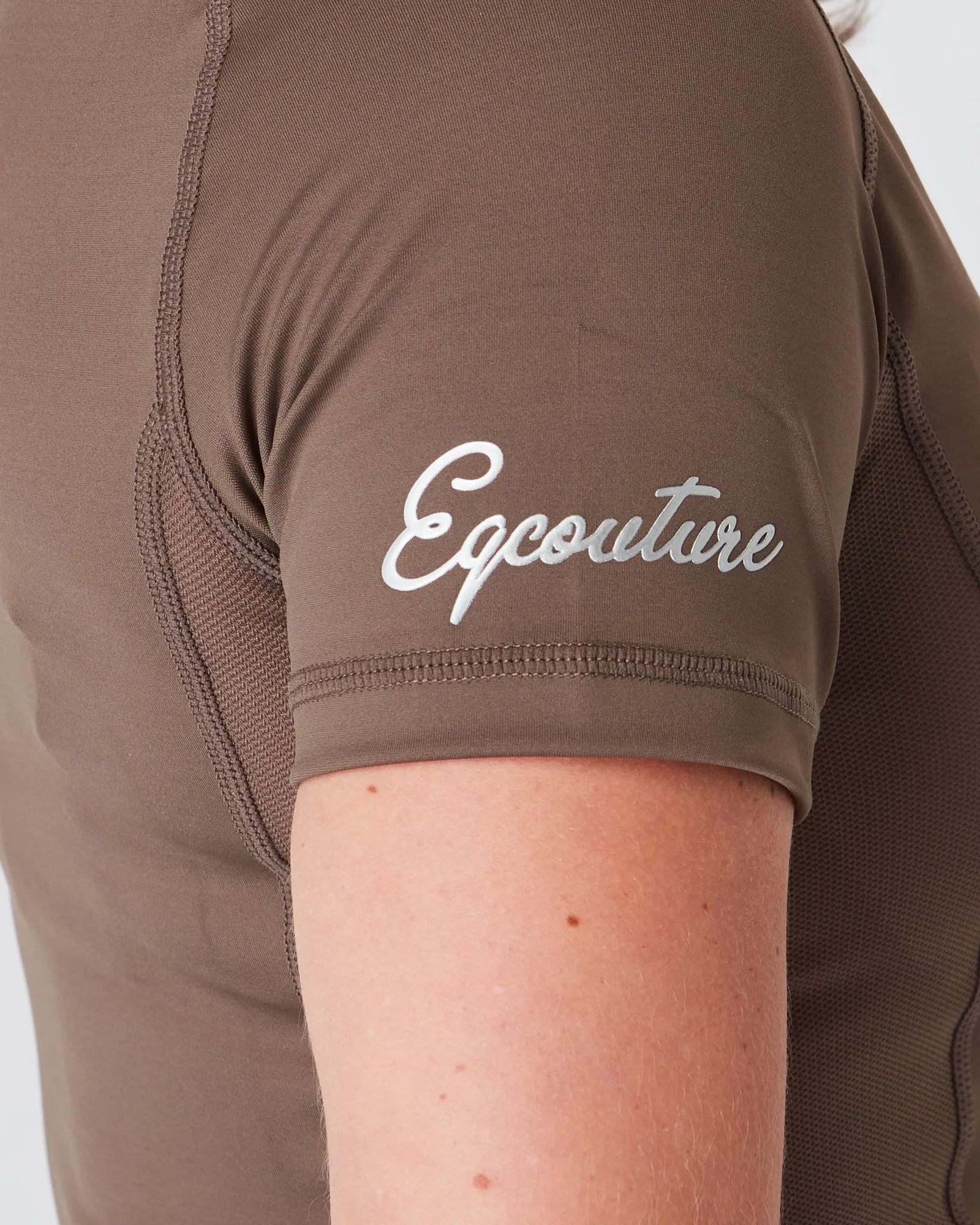 Short Sleeve Equestrian Technical Base Layer - MOCHA