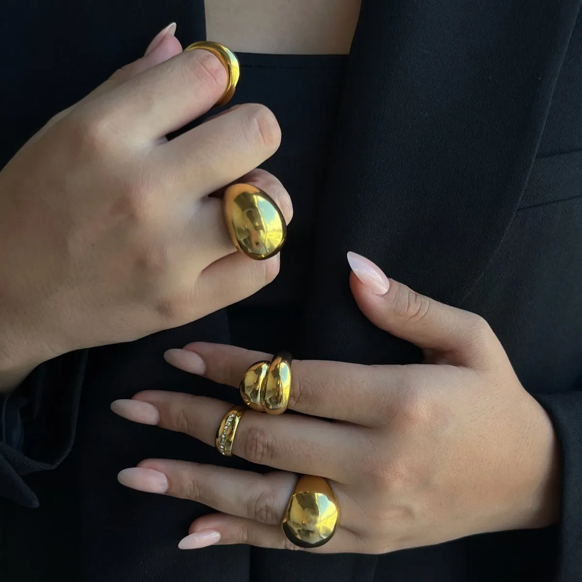 SOUL GOLDEN CHUNKY RING