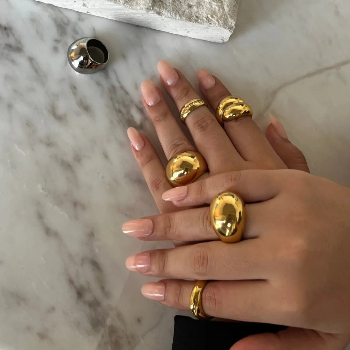 SOUL GOLDEN CHUNKY RING