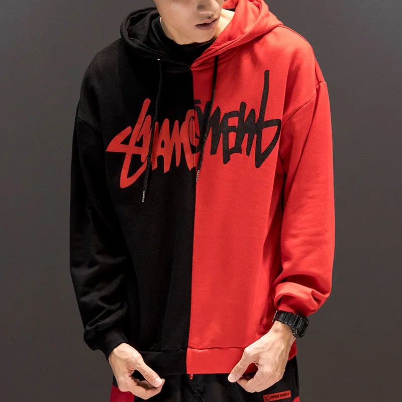 Split colour hoodie