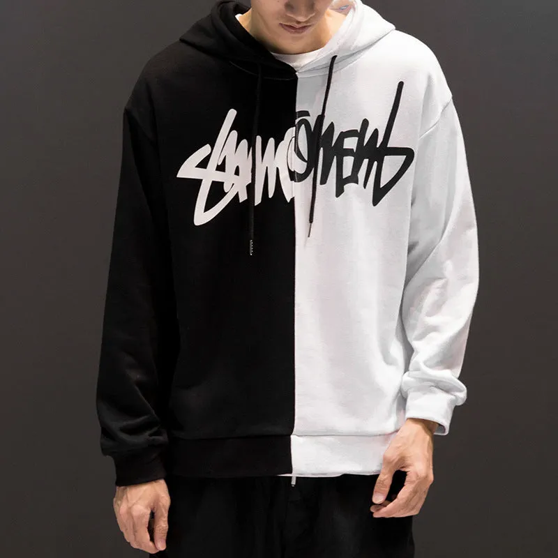 Split colour hoodie