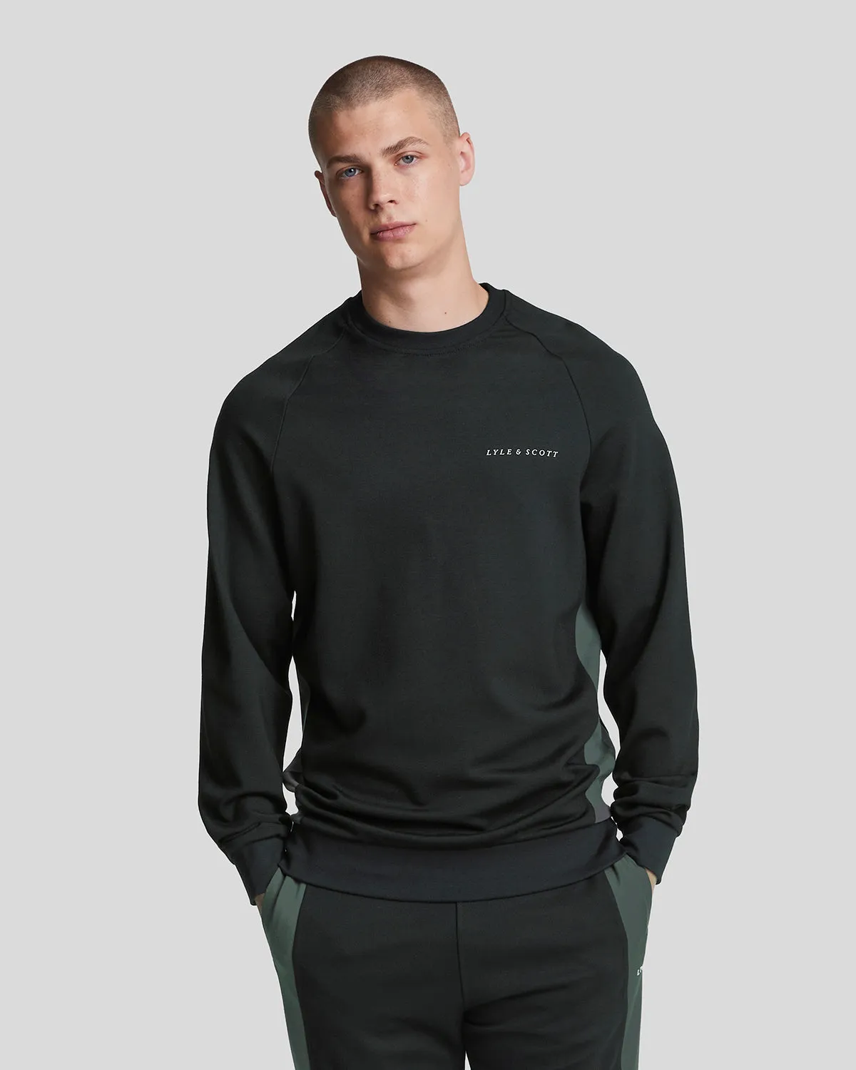 Sports Colour Block Crew Neck Sweatshirt