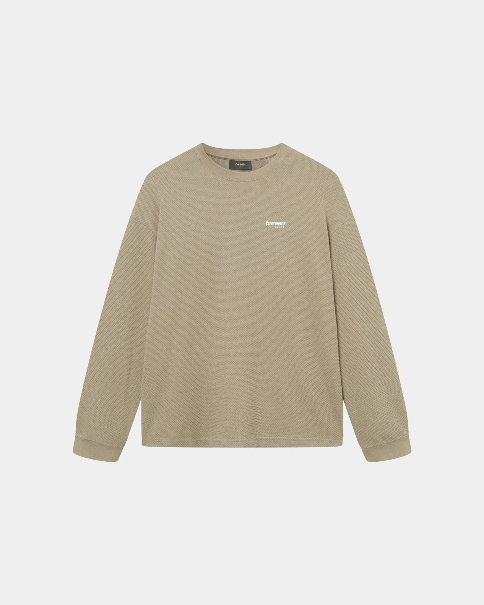 Sports Tee Waffle, Men - Long Sleeve - Sand