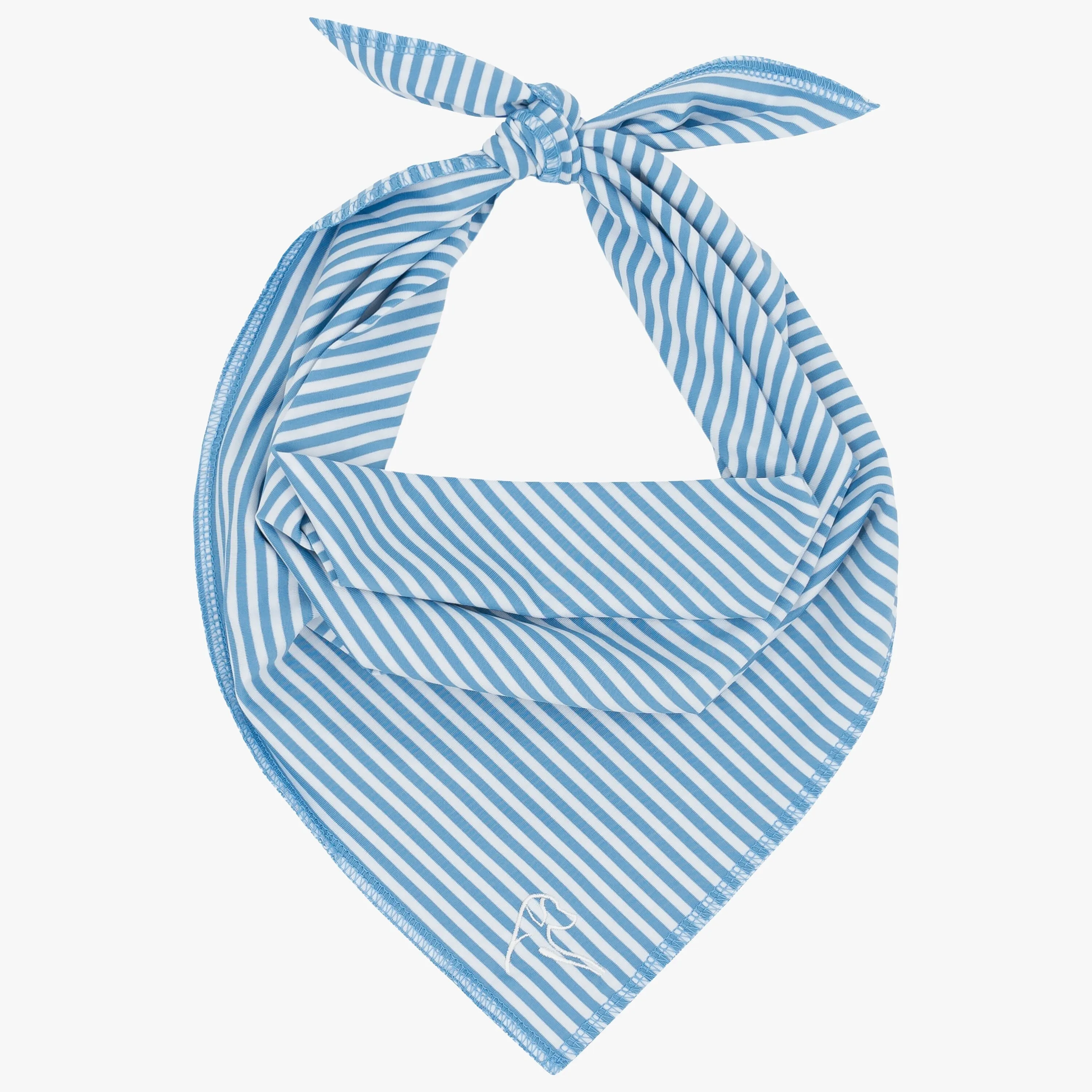 The Birdie Stripe | Performance Bandana | The Birdie Stripe - Highcountry Blue/White