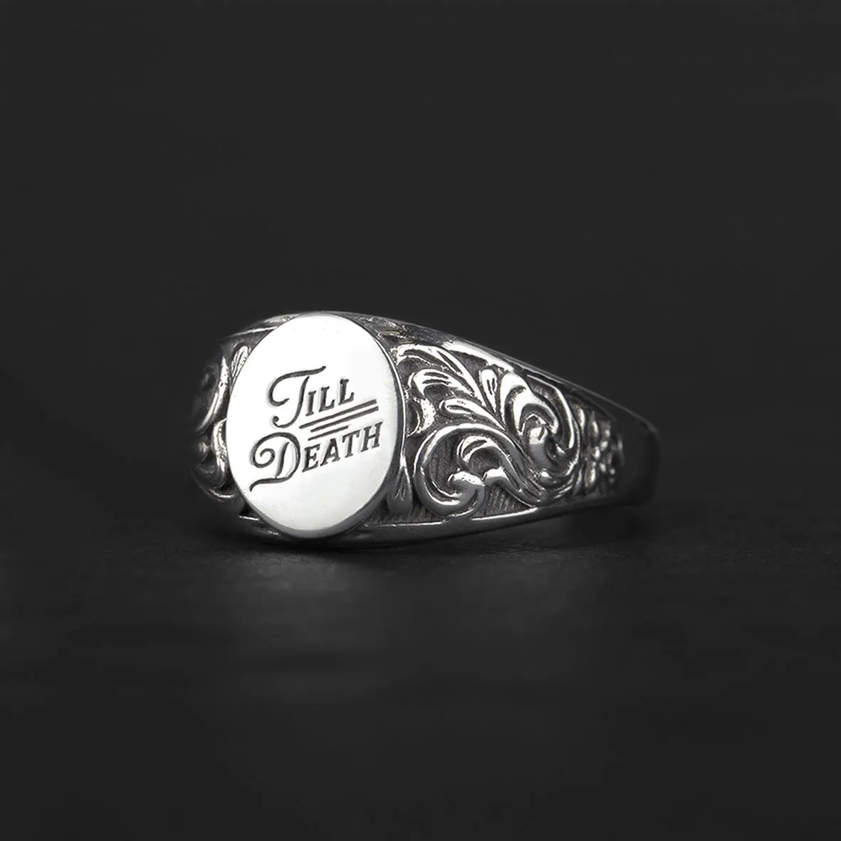 TILL DEATH. Promise Signet Ring