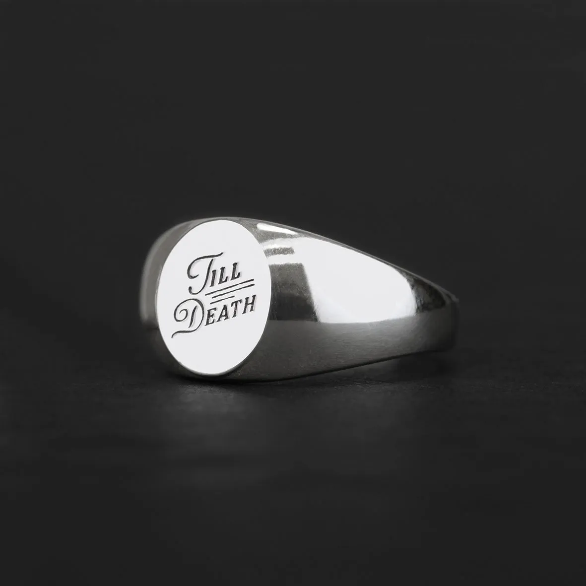 TILL DEATH. Promise Signet Ring