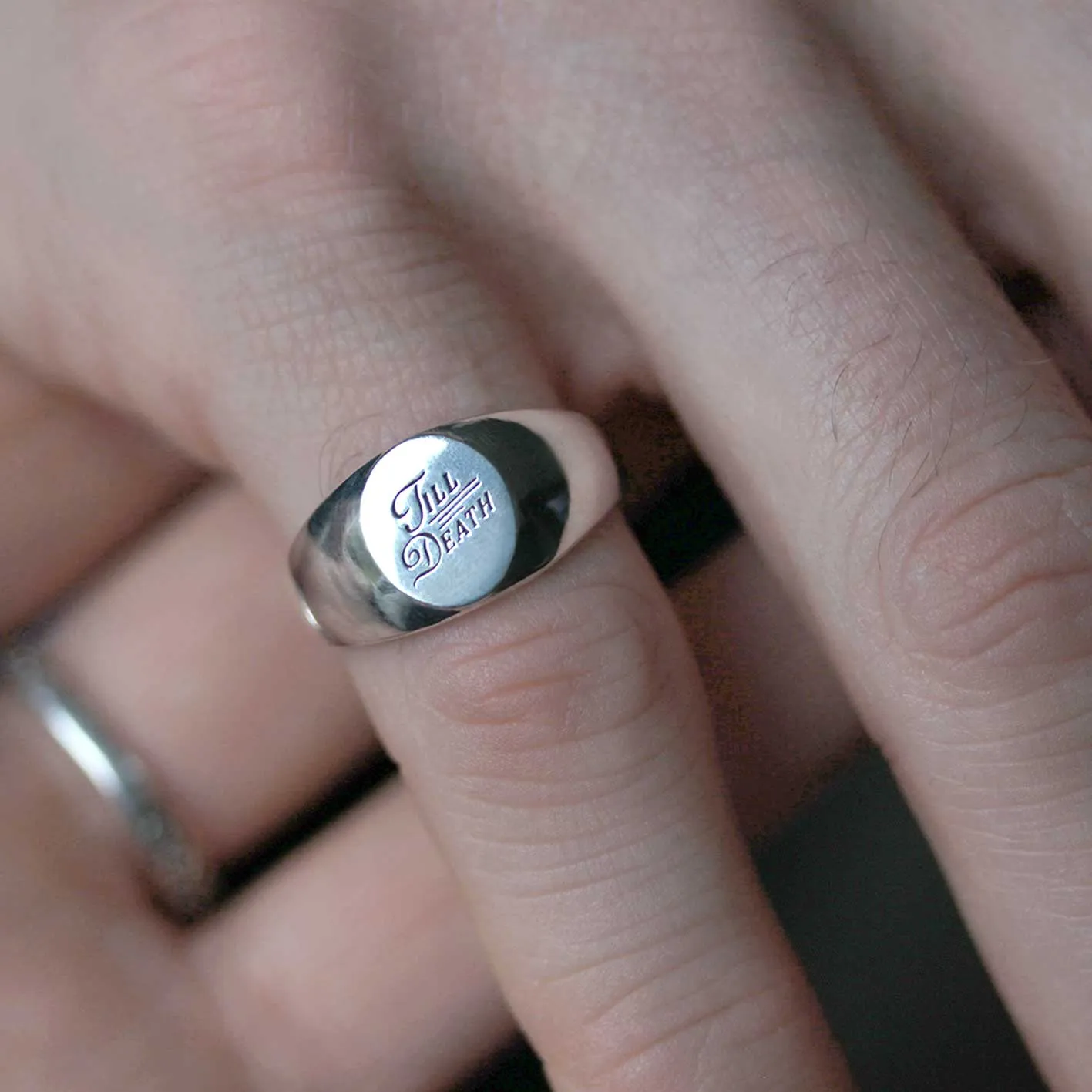 TILL DEATH. Promise Signet Ring