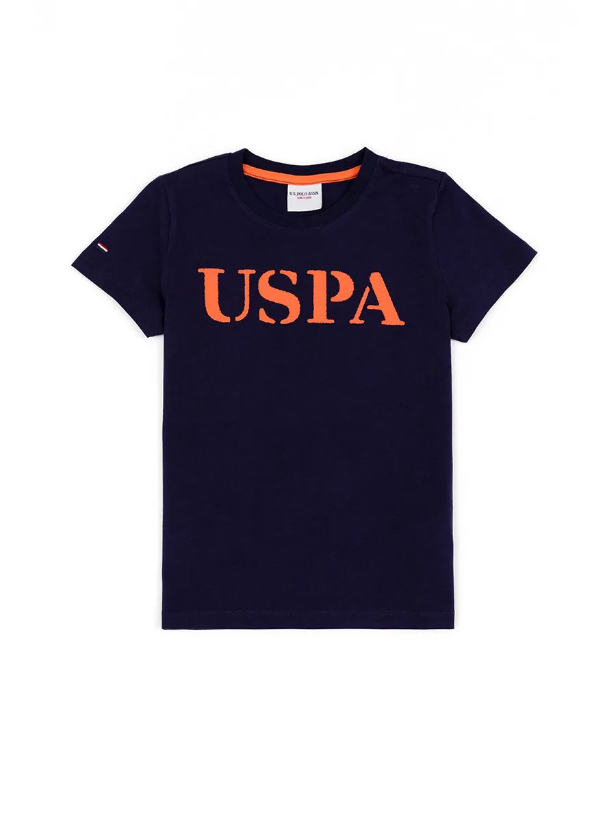 U.S. Polo Assn. Boys T-Shirt Round Neck Navy VR033 USTSB034