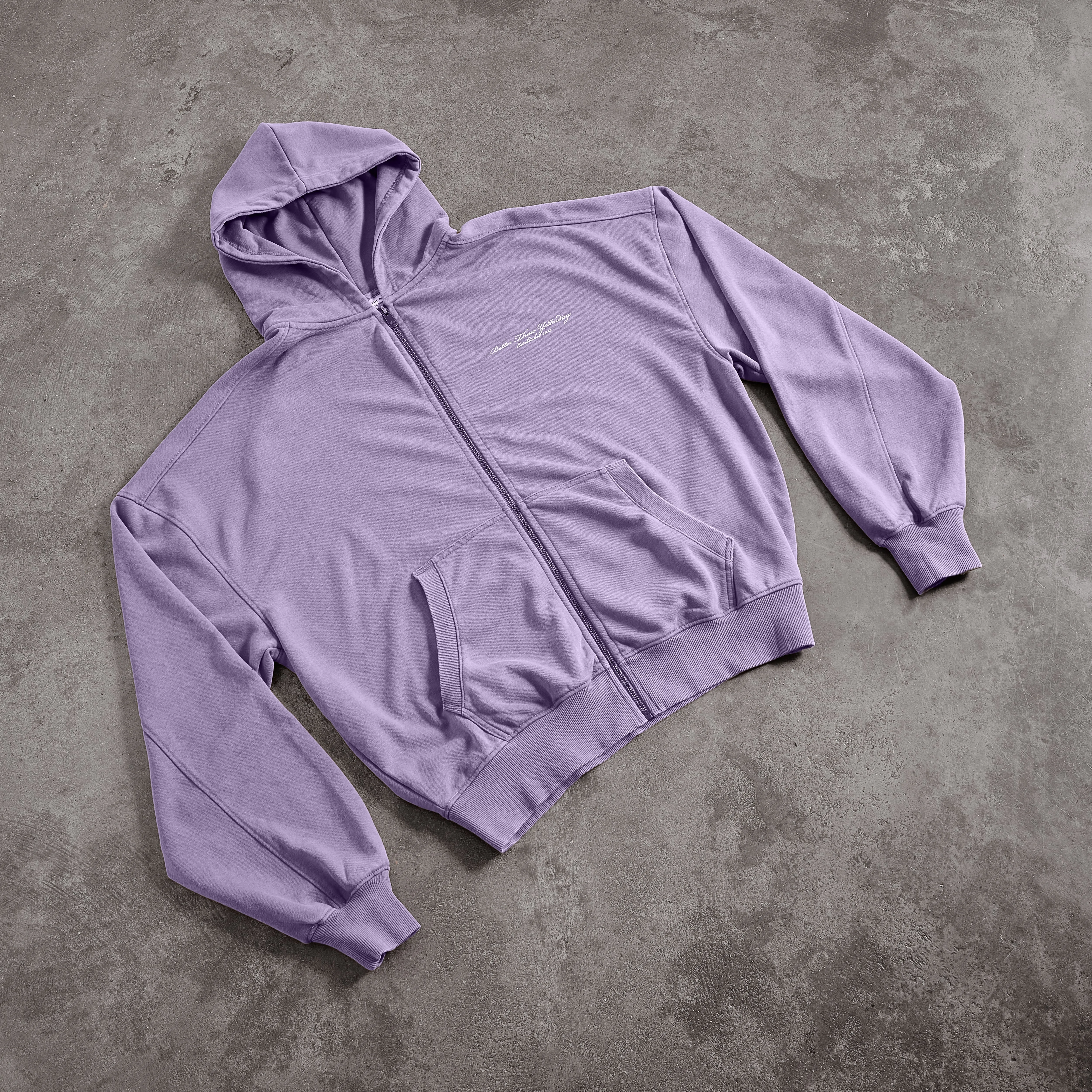 Vanquish Better Than Yesterday Washed Purple Full Zip Hoodie